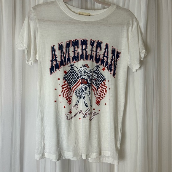 Western Cowboy American White Graphic T-Shirt — NWOT - Picture 1 of 3